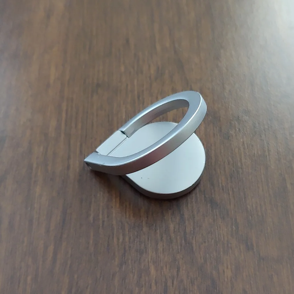 Silver Toned Teardrop Phone Ring Holder